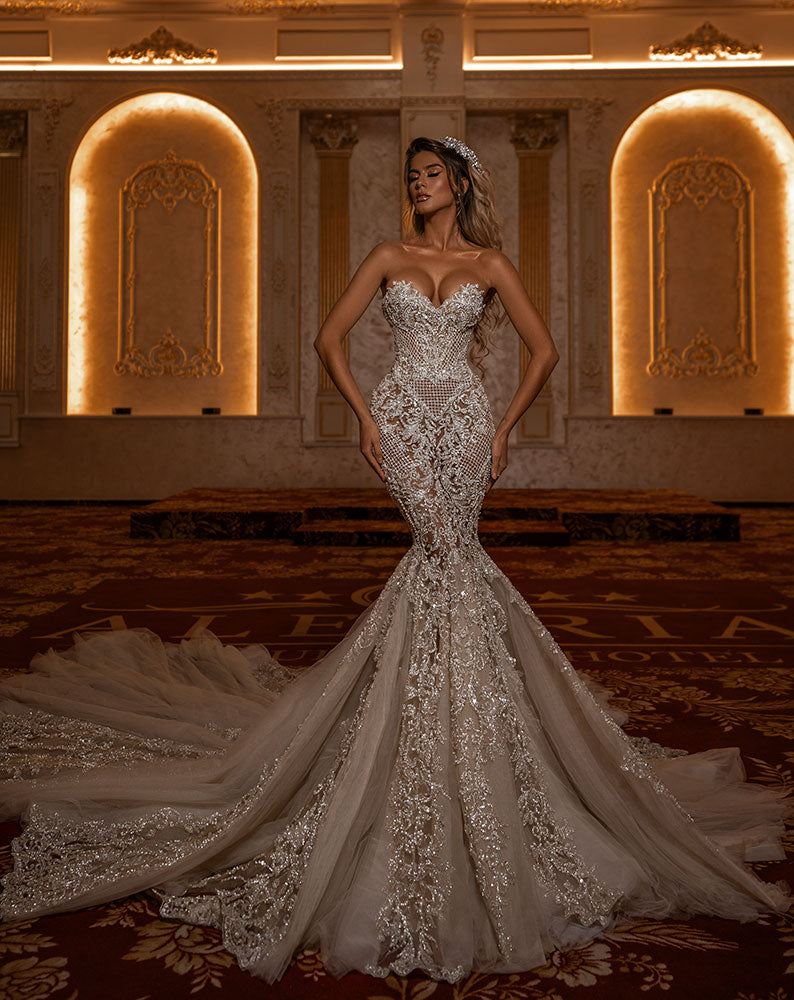 Mermaid Corset Wedding Dress - Image 3