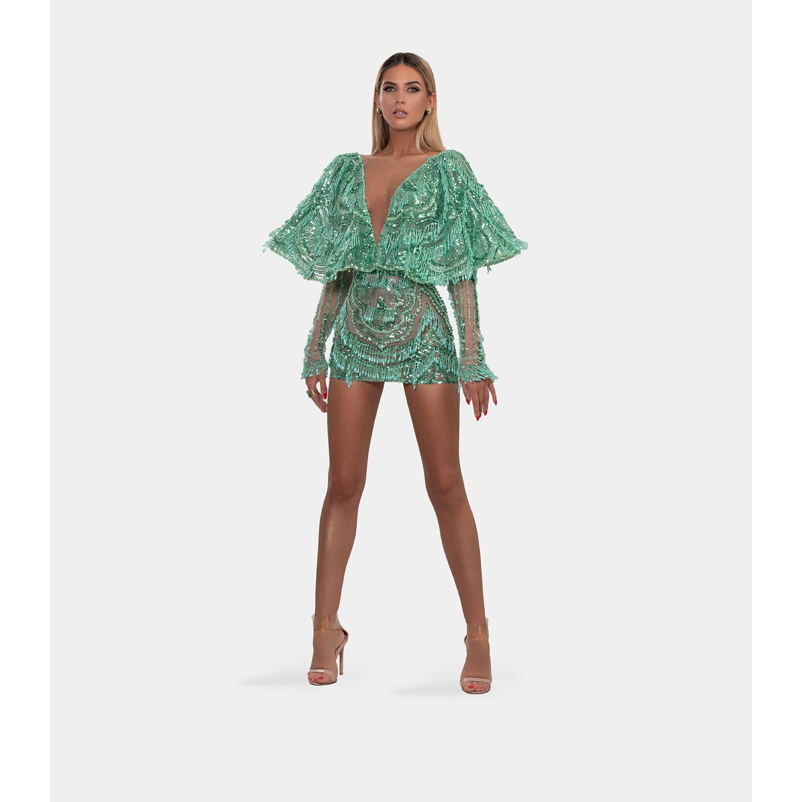 Short mint-green dress - Image 3