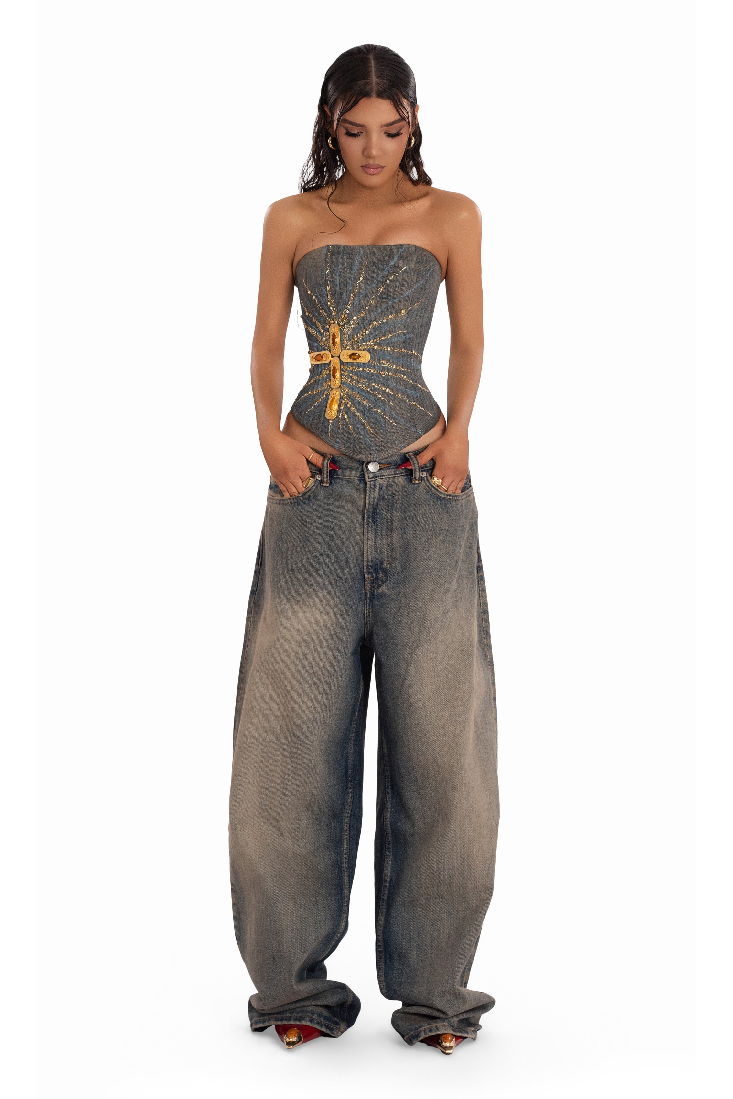 Sunburst Cross Corset - Image 5
